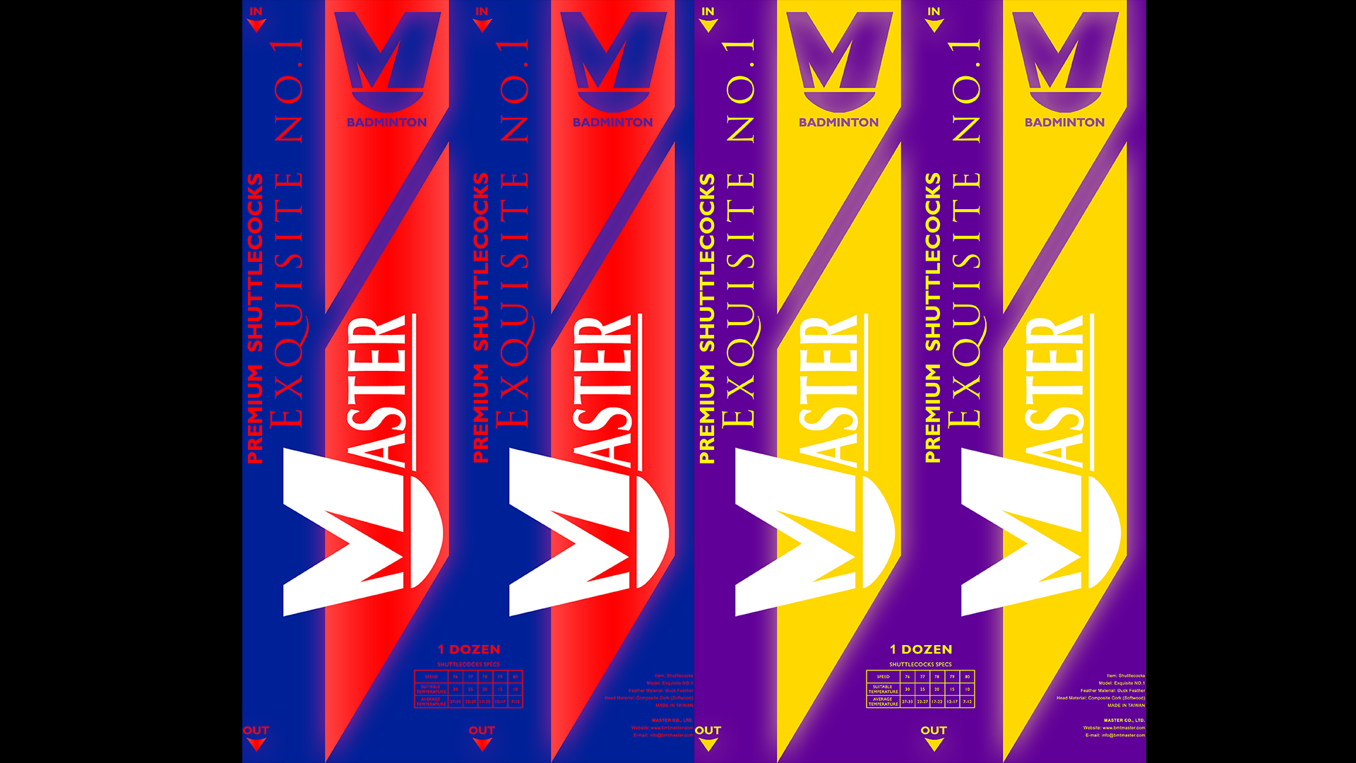 Figure 7: Lin, G. (November 2016). Alternative secondary colors of the shuttlecock cover design. [Graphic]